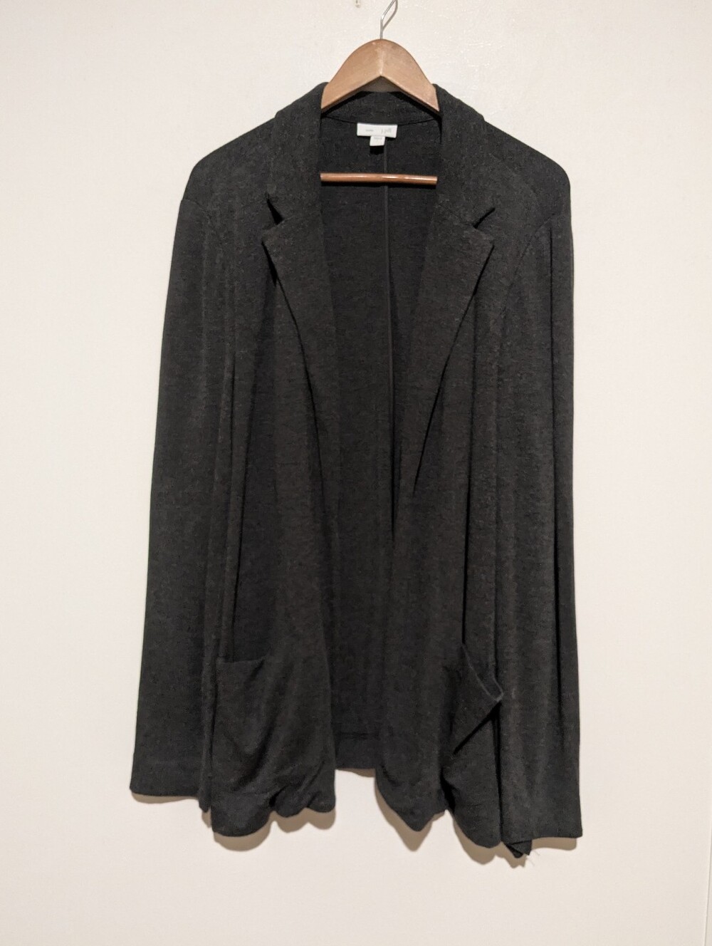 J Jill Ponte Knit Gray Blazer Jacket L